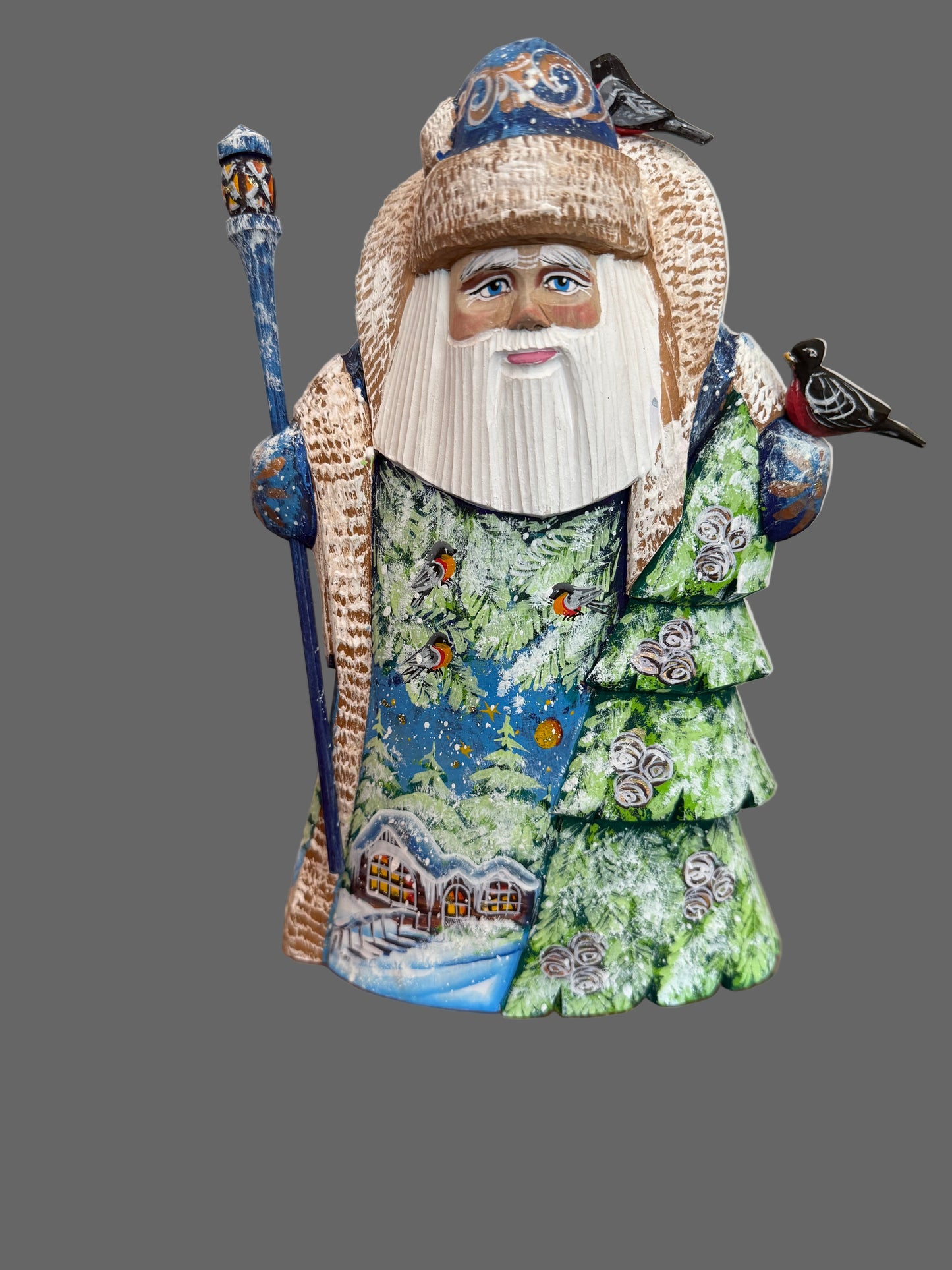 Santa Snow Scene w Blue sky