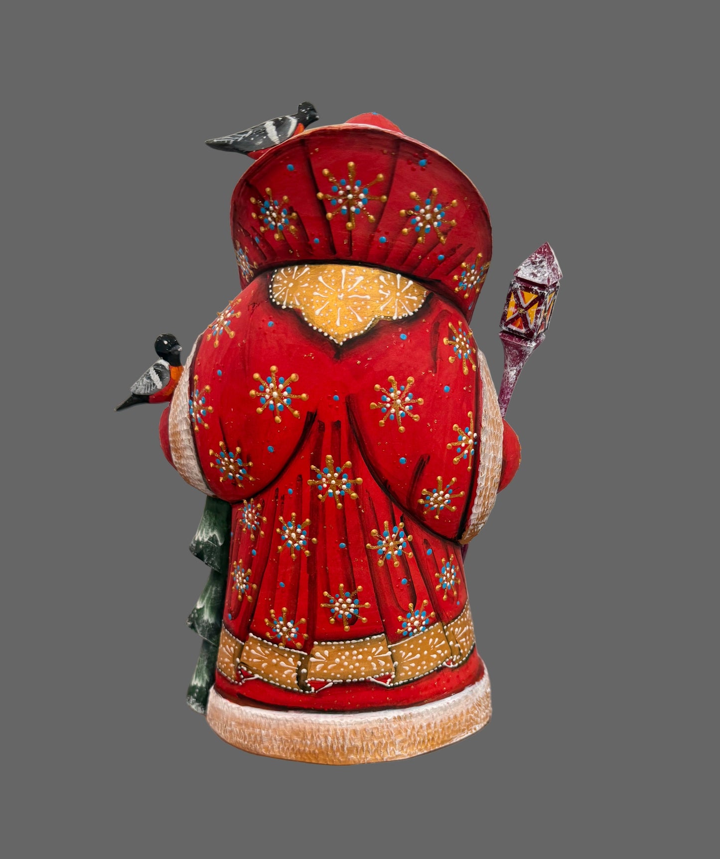 Santa Red with Tree and Birds