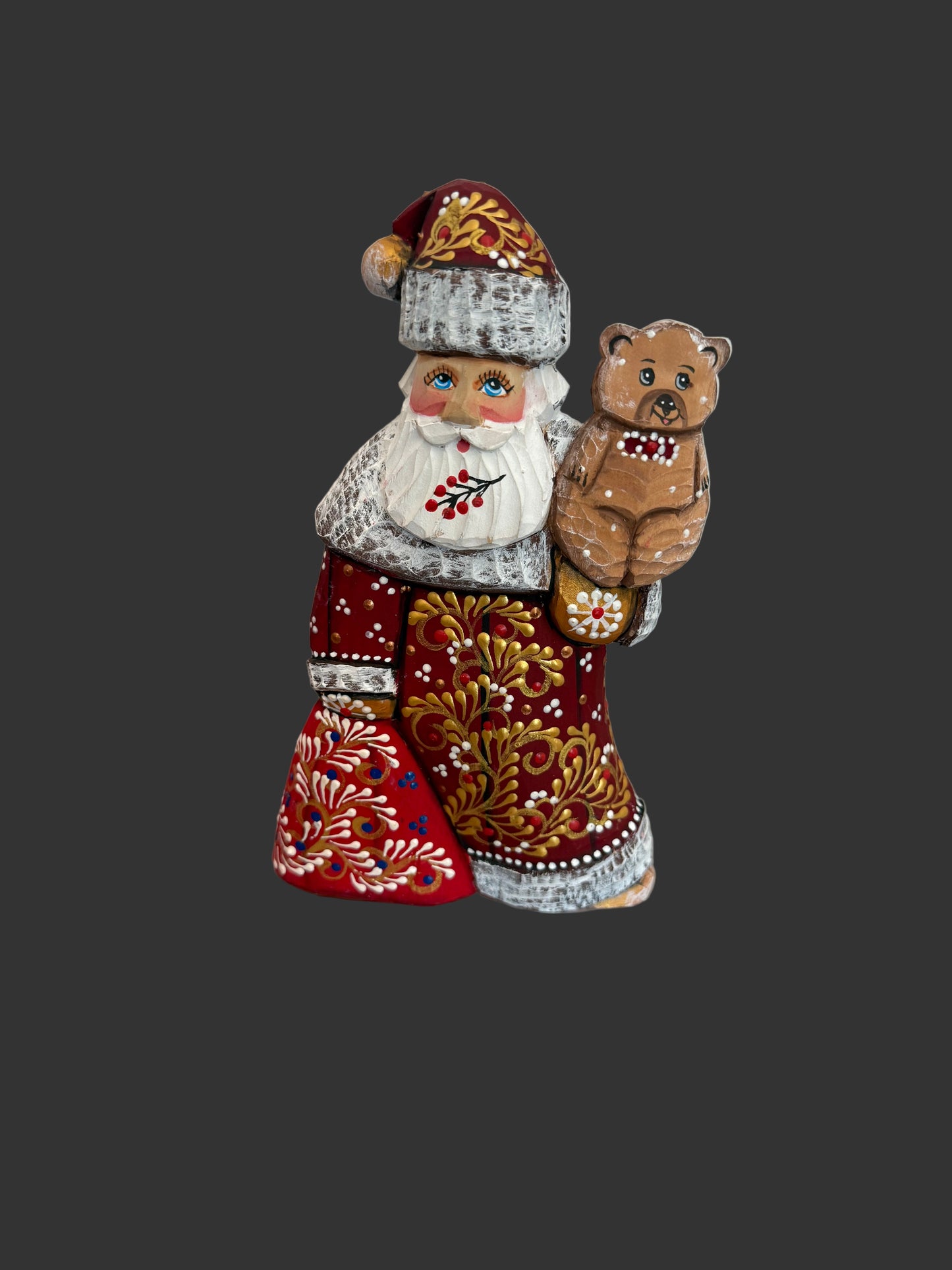 Red and White Santas with Toys