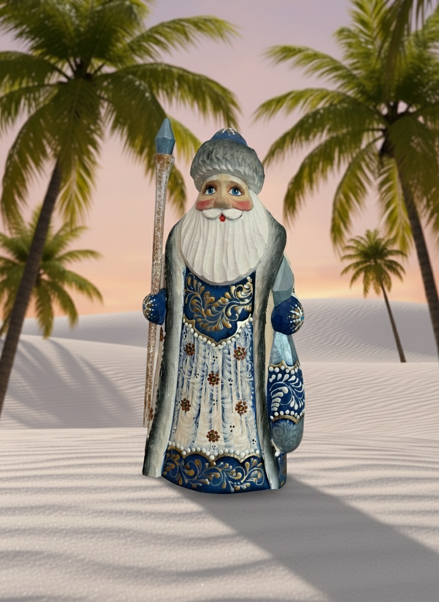 Santa in Blue and white Robe