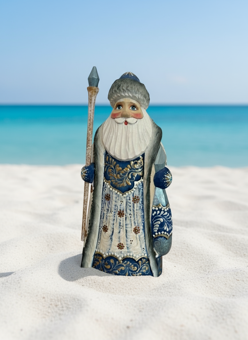 Santa in Blue and white Robe