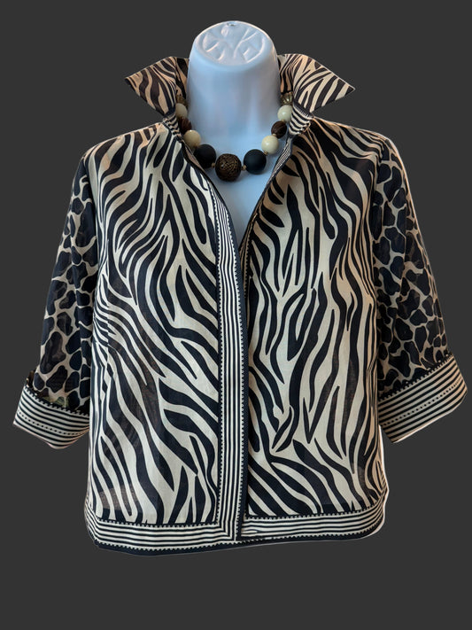 Animal Instincts Cropped Shirt