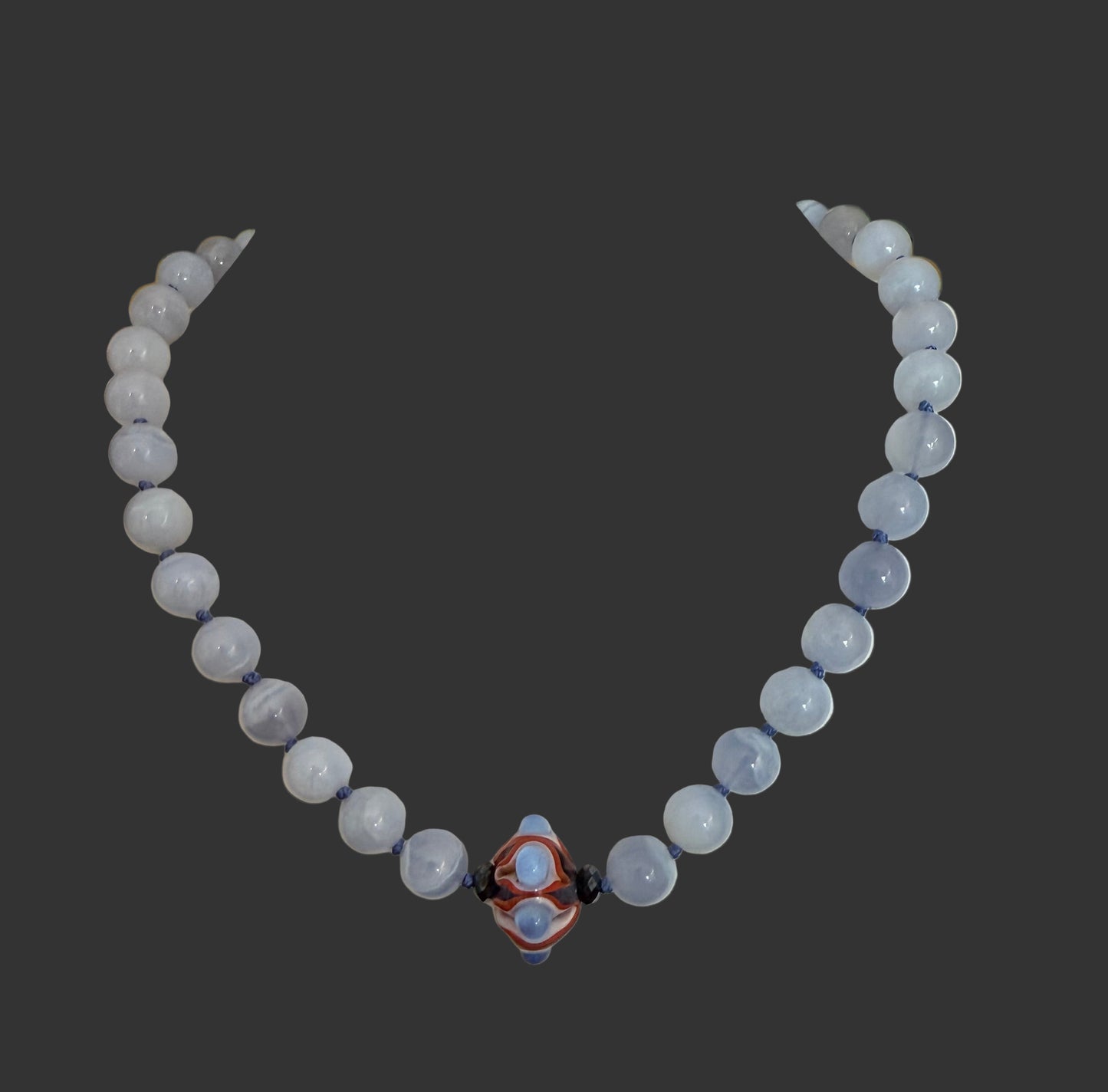 Chalcedony and Lampwork Glass