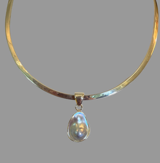 Pendant Blister Pearl in Sterling