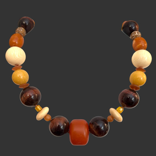 African Amber, Bone & Agate