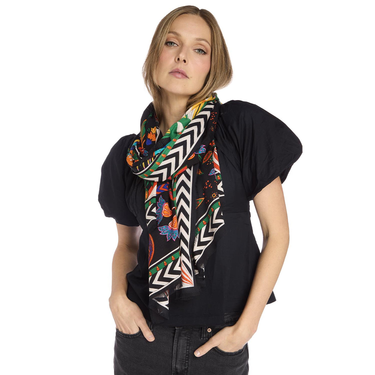 Magic India Scarf/Black