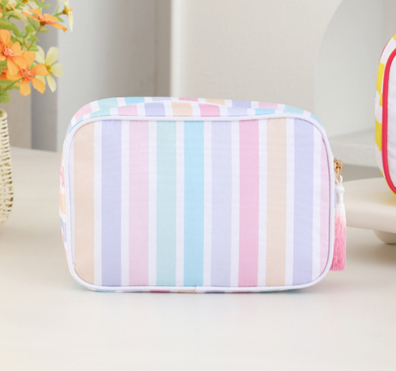 Cosmetic Bag Colorful Striped
