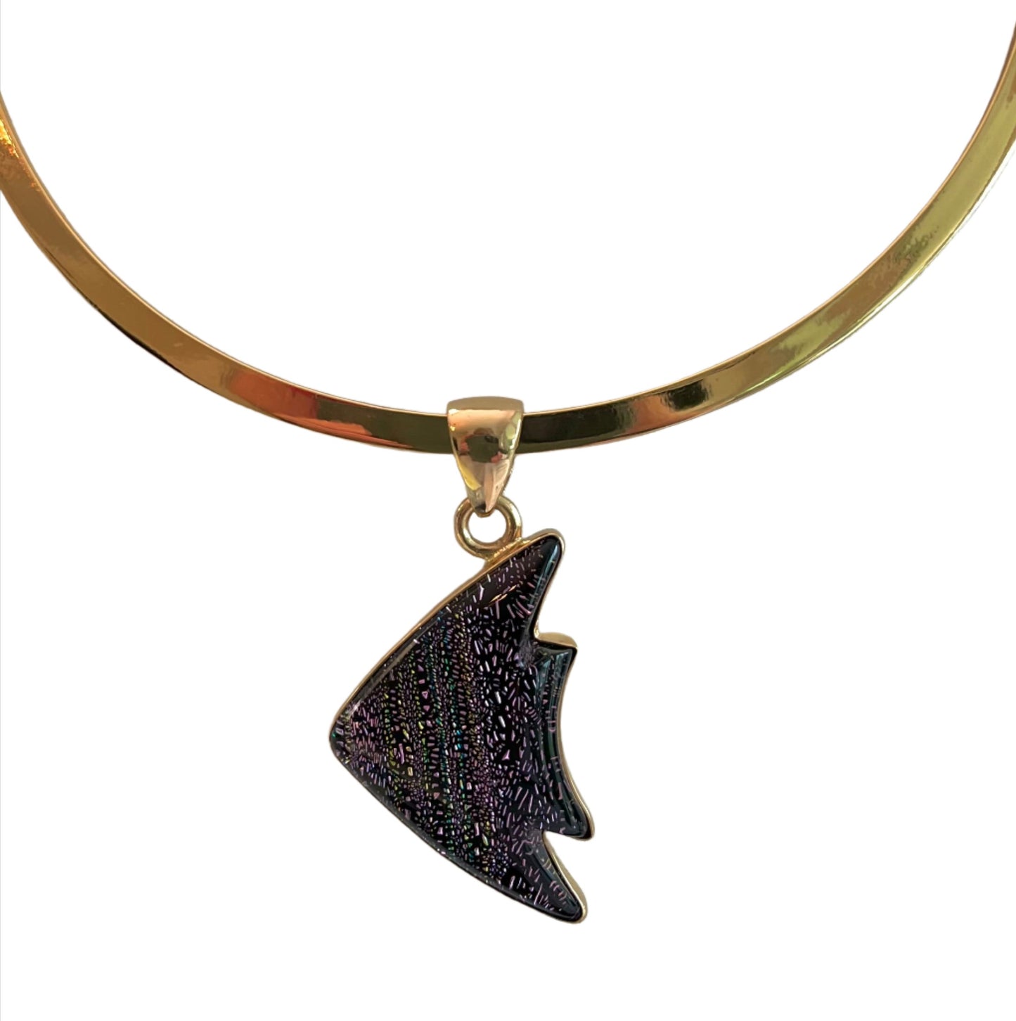 Pendant Dichroic Glass Fish